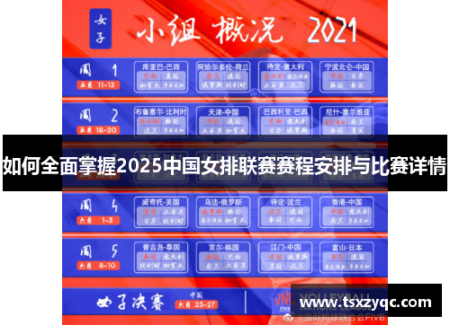 如何全面掌握2025中国女排联赛赛程安排与比赛详情